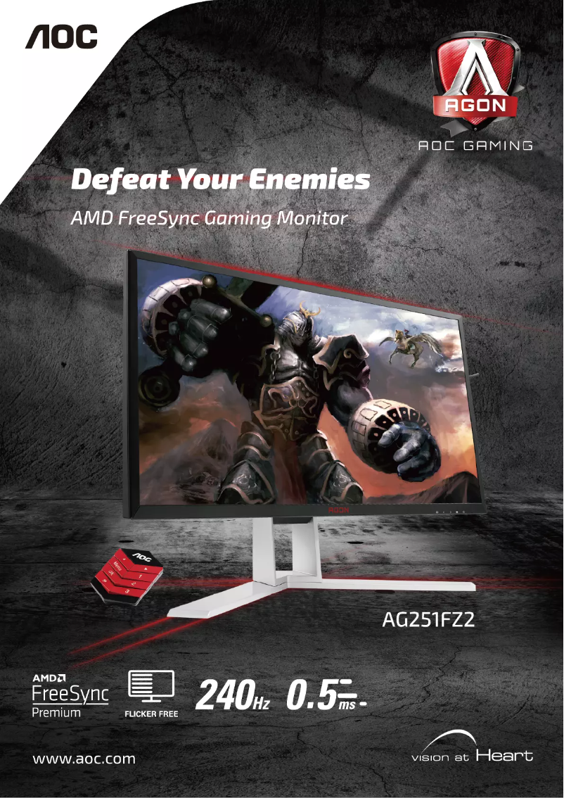 Página 1 del manual Catálogo AOC AGON AG251FZ2