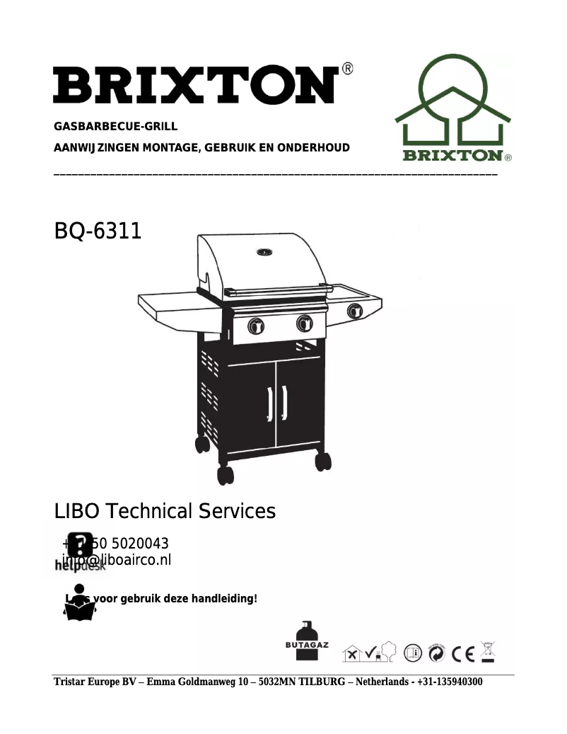 Page 1 de la notice Manuel utilisateur Brixton BQ-6311