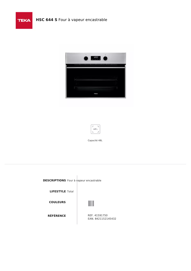 Image de la première page du manuel de l'appareil HSC 644 S