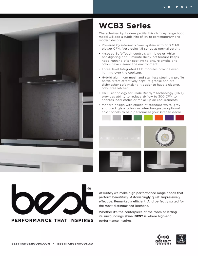 Image de la première page du manuel de l'appareil WCB3I36SBB