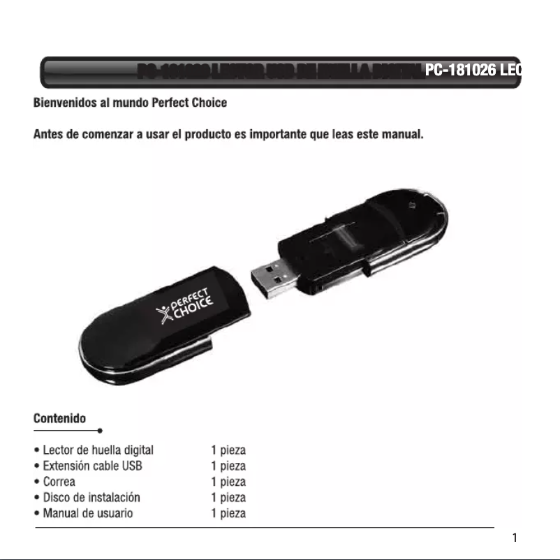 Página 1 del manual Manual de usuario Perfect Choice PC-181026