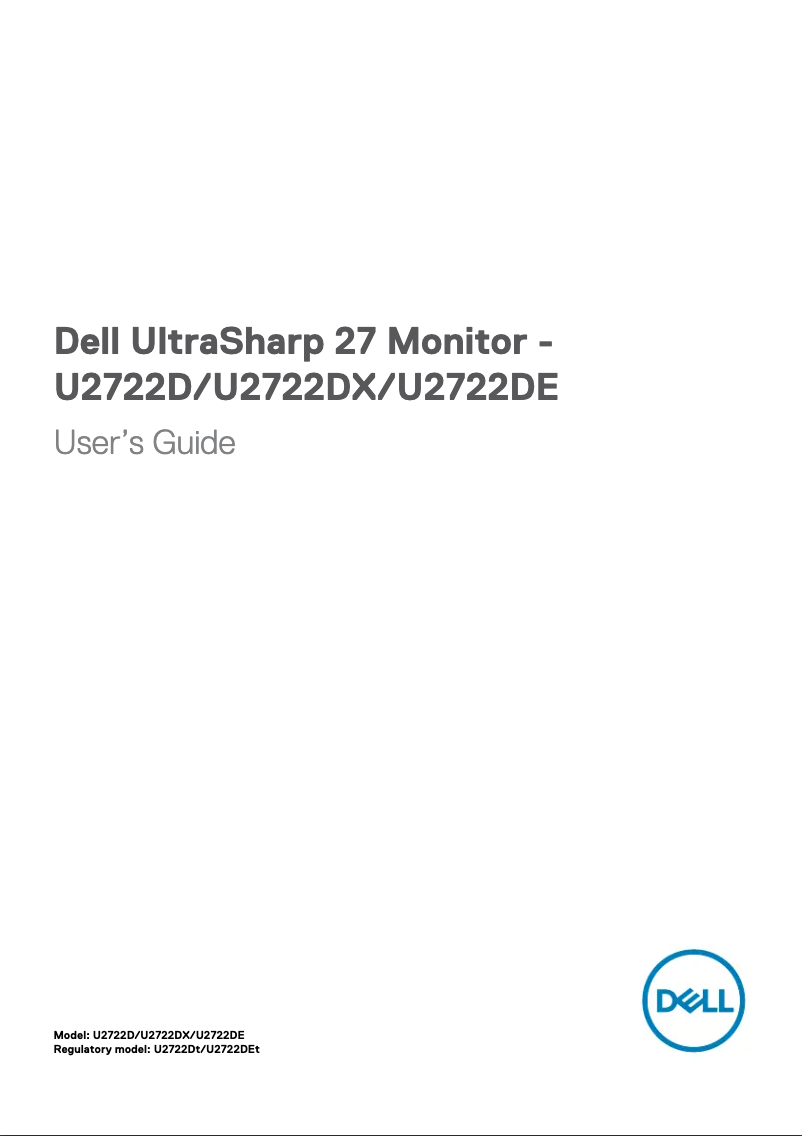Page 1 de la notice Manuel utilisateur Dell UltraSharp U2722D