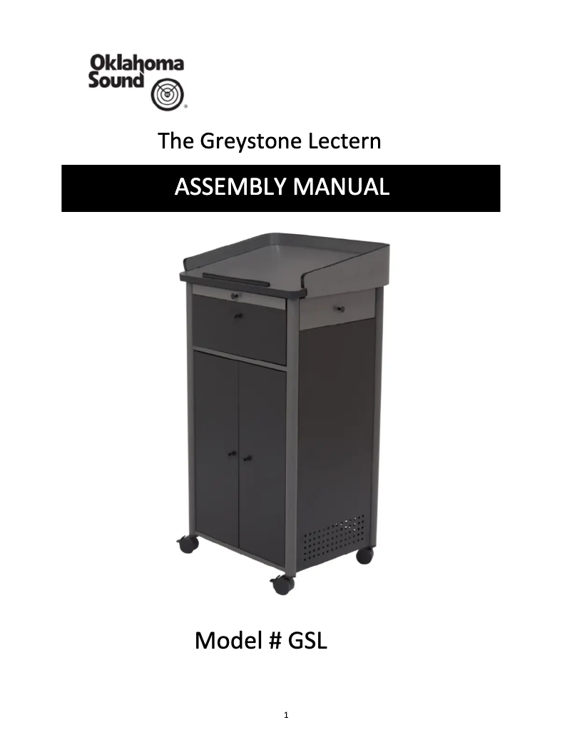 Page n°1 - Manuel utilisateur Oklahoma Sound GSL