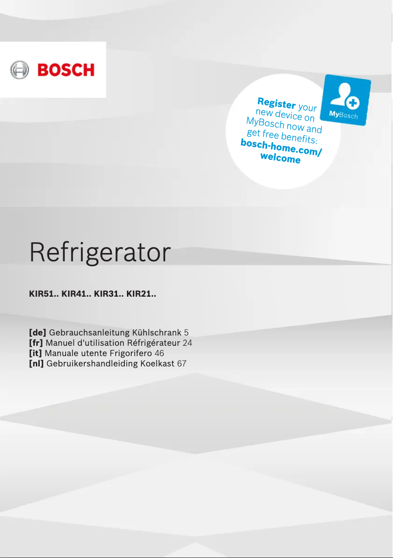 Image de la première page du manuel de l'appareil KIR21AFF0