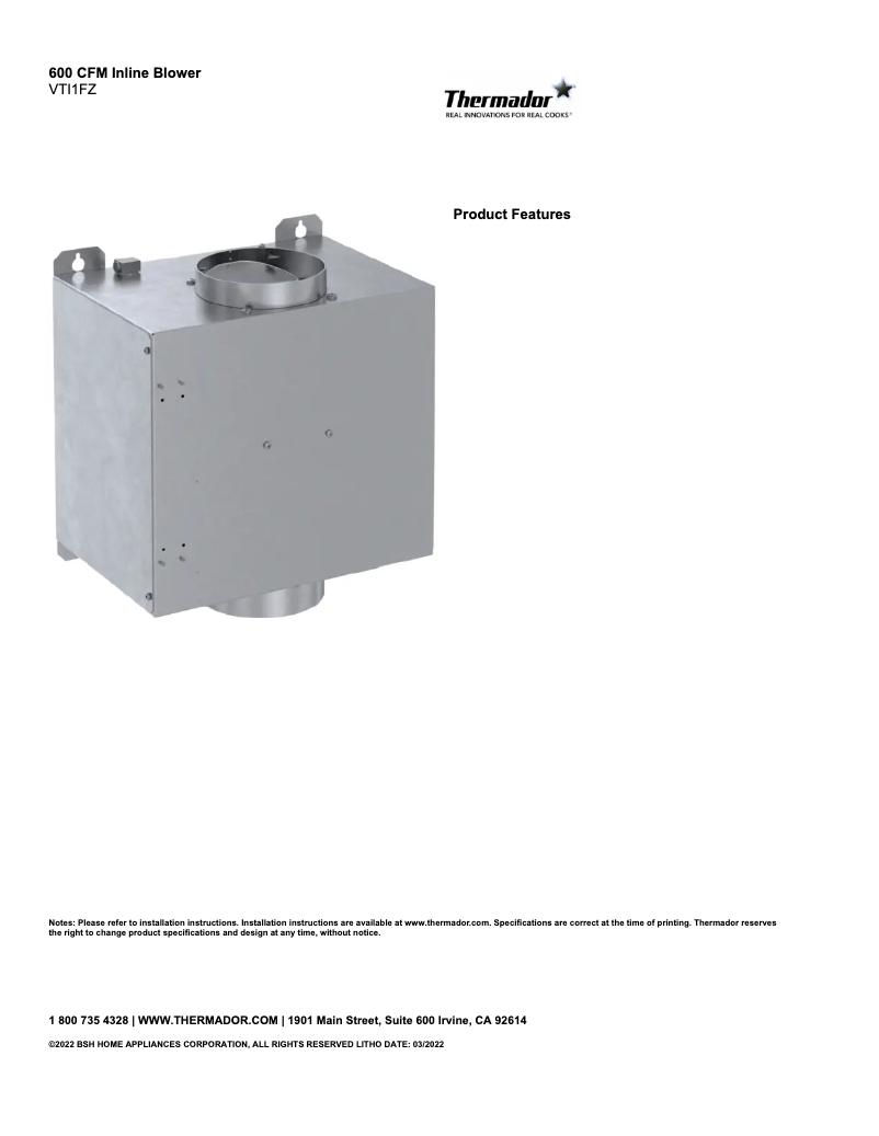 Imagen de la primera página del manual del dispositivo VTI1FZ