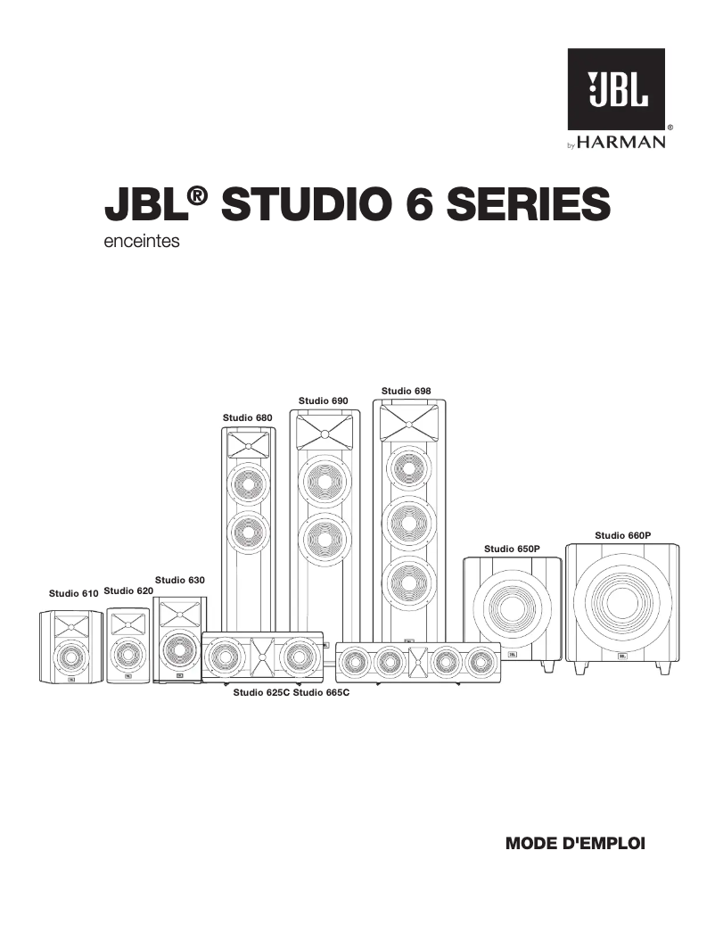 Page 1 de la notice Manuel utilisateur JBL Studio 680