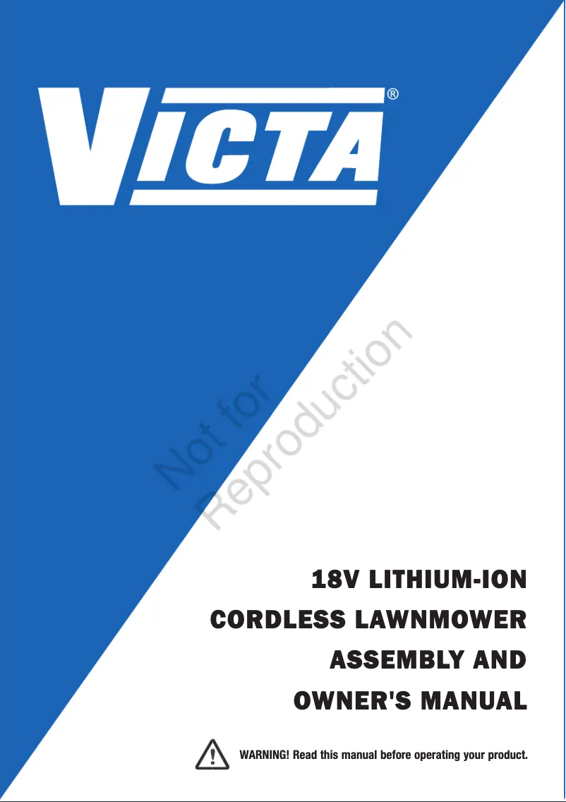 Page 1 de la notice Manuel utilisateur Victa 2691732