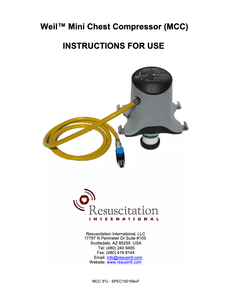 Image de la première page du manuel de l'appareil Mini