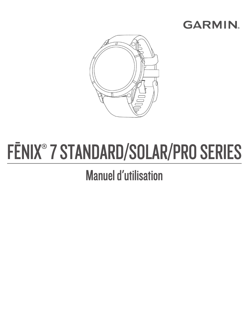 Image de la première page du manuel de l'appareil fēnix 7X Pro