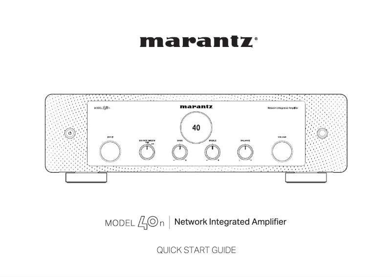 Página 1 del manual Guía de inicio rápido Marantz Model 40n