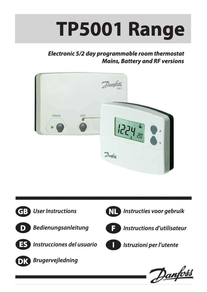 Page n°1 - Manuel utilisateur Danfoss TP5001 Range