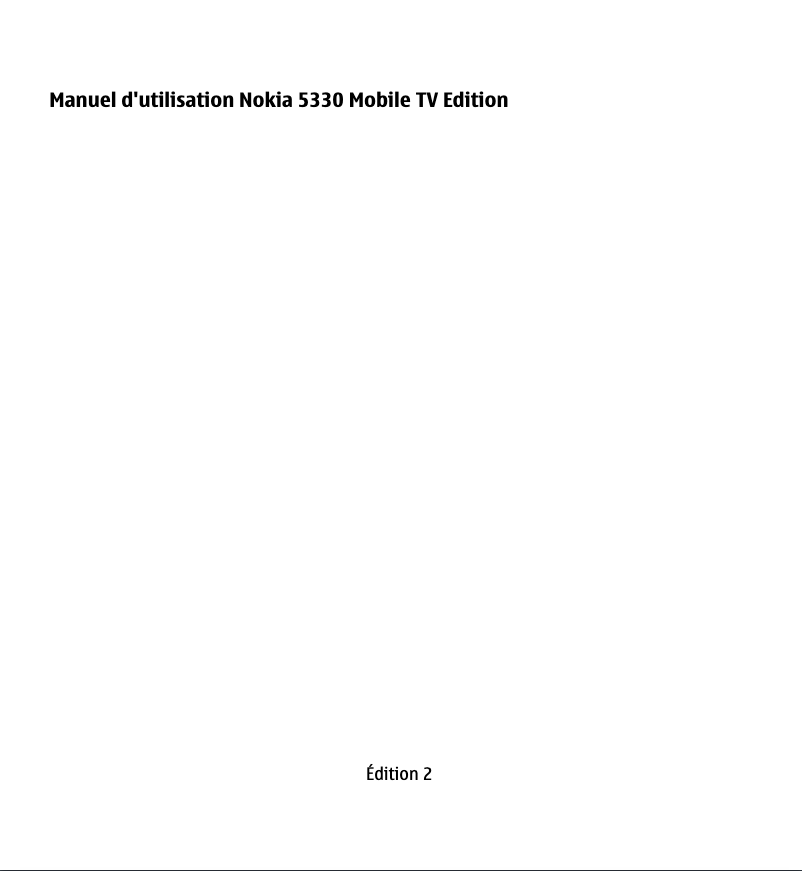 Image de la première page du manuel de l'appareil 5330 Mobile TV