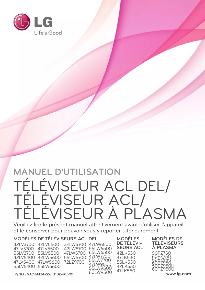 Page 1 de la notice Manuel utilisateur LG 47LK550