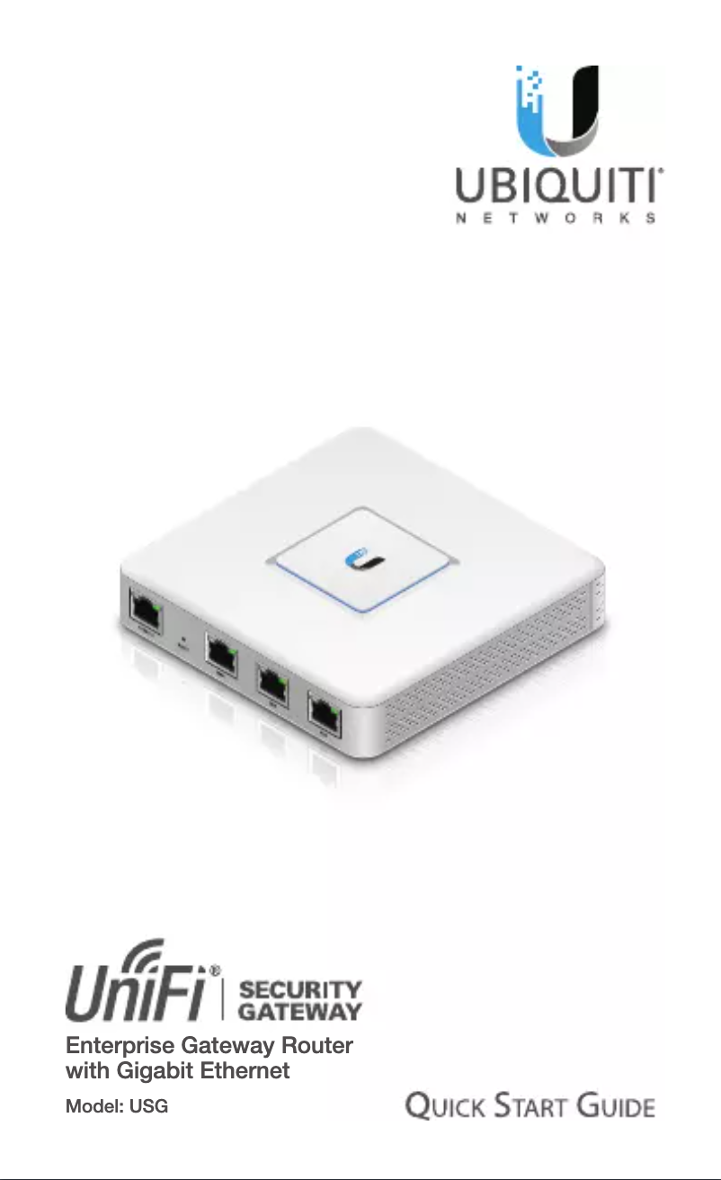 Page n°1 - Manuel utilisateur Ubiquiti Networks UniFi Security Gateway
