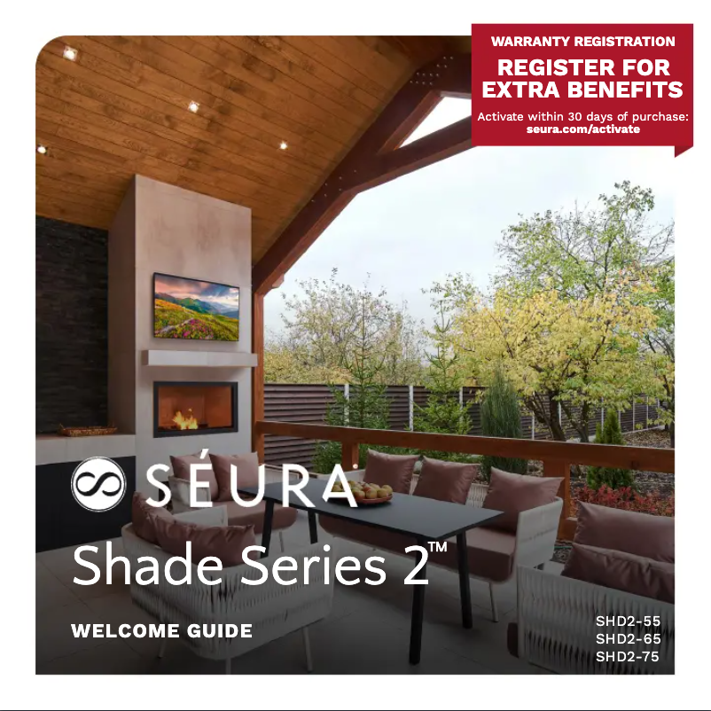 Page 1 de la notice Manuel utilisateur Seura Shade SHD2-65