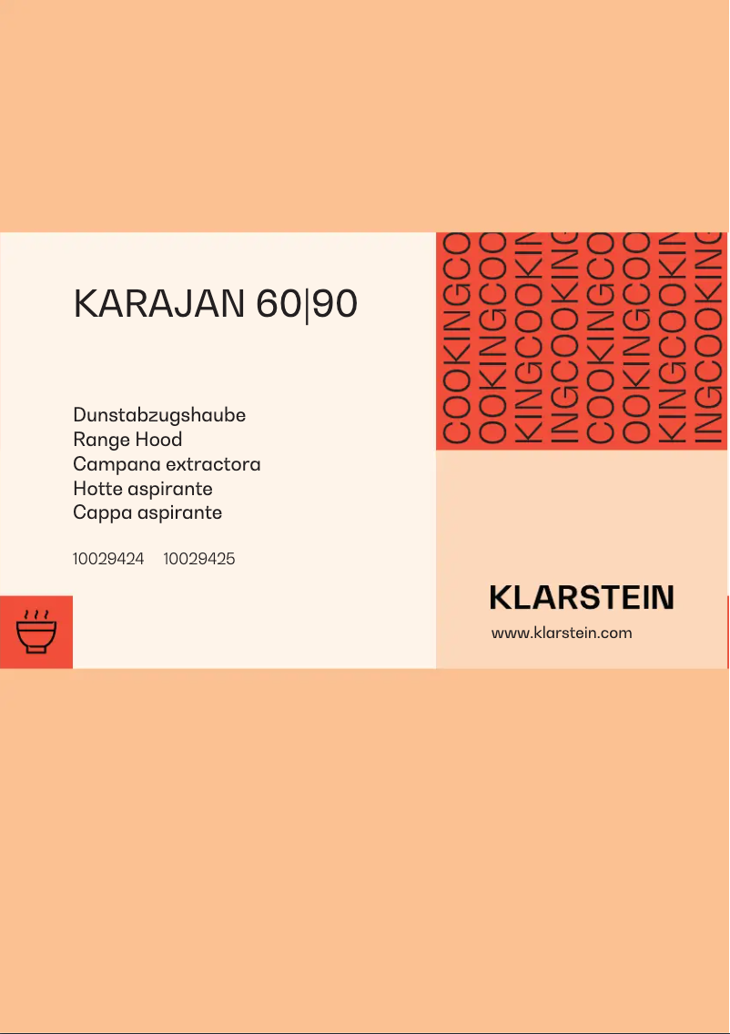 Page n°1 - Manuel utilisateur Klarstein Karajan 90