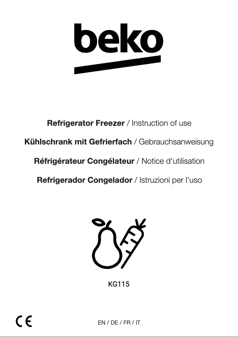 Image de la première page du manuel de l'appareil KG115