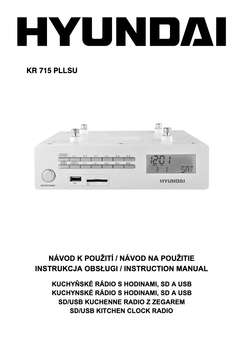 Page 1 de la notice Manuel utilisateur Hyundai KR 715 PLLSU