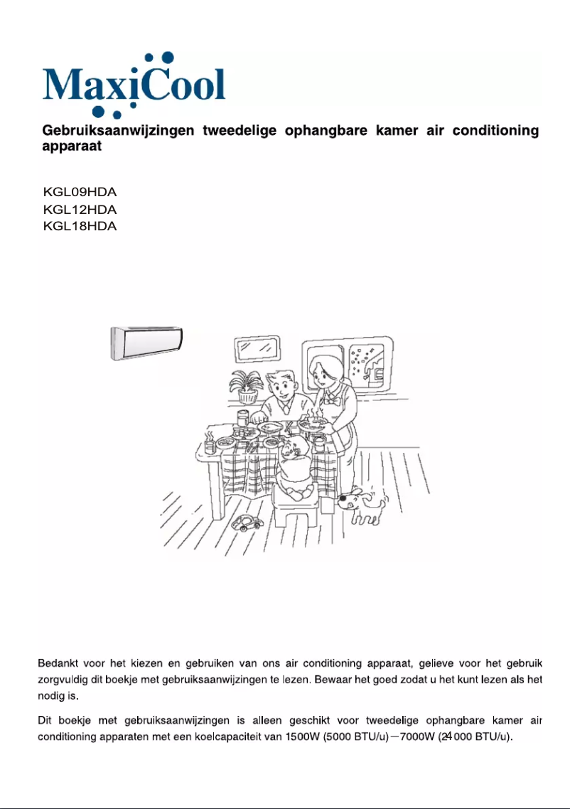 Page n°1 - Manuel utilisateur Maxicool KGL12HDA