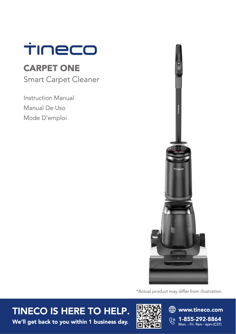 Page 1 de la notice Manuel utilisateur Tineco Carpet One