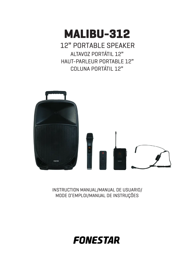 Page 1 de la notice Manuel utilisateur FoneStar MALIBU-312