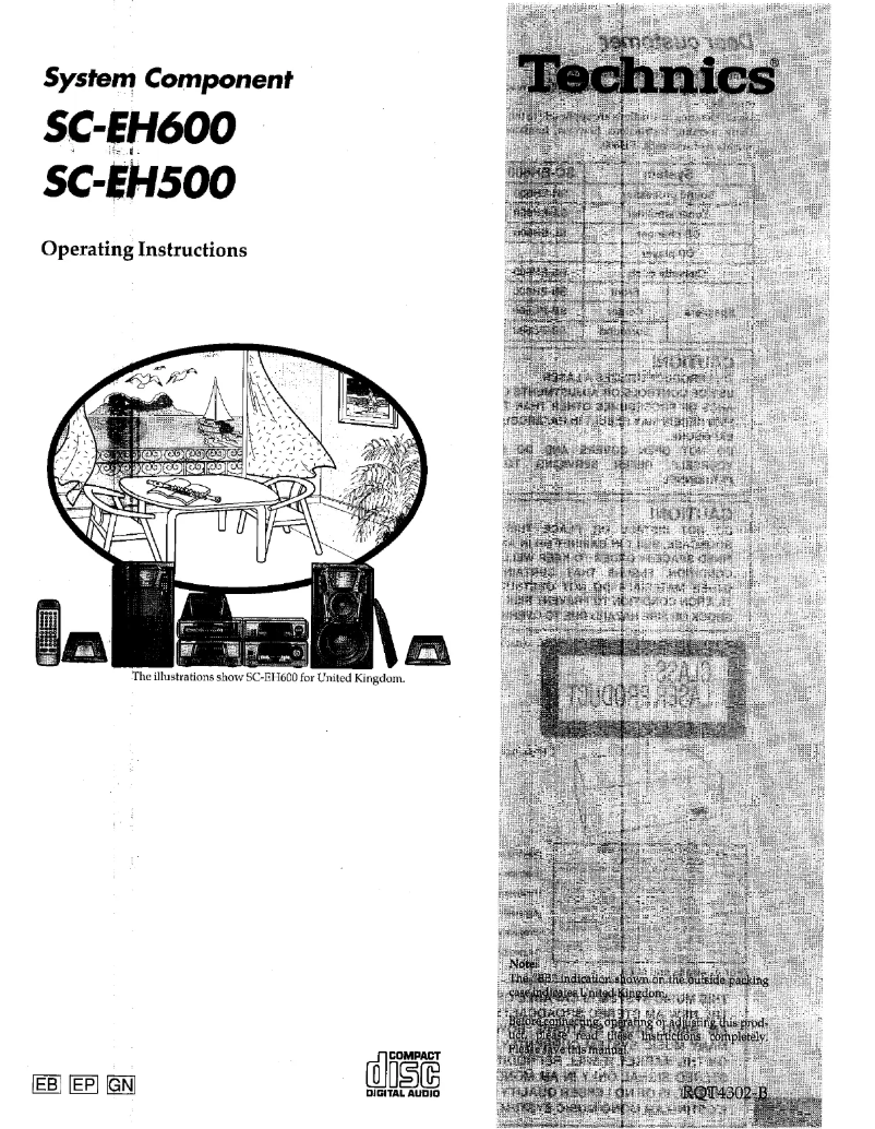 Page 1 de la notice Manuel utilisateur Panasonic SC-EH500