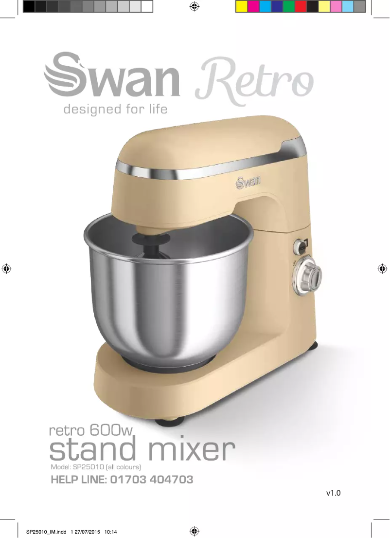 Page n°1 - Manuel utilisateur Swan SP25010GN