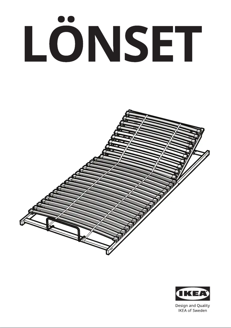 Page 1 de la notice Manuel utilisateur Ikea LÖNSET 702.783.39