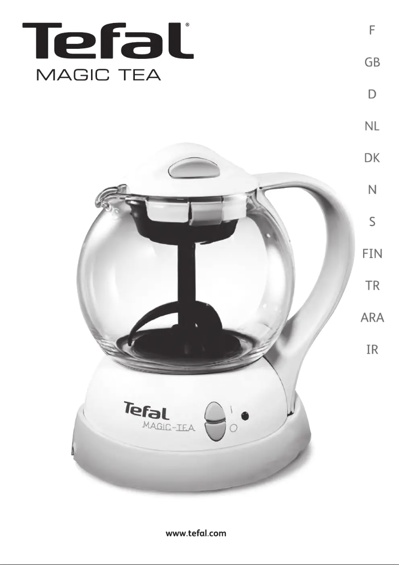 Page n°1 - Manuel utilisateur Tefal Magic Tea BJ1005