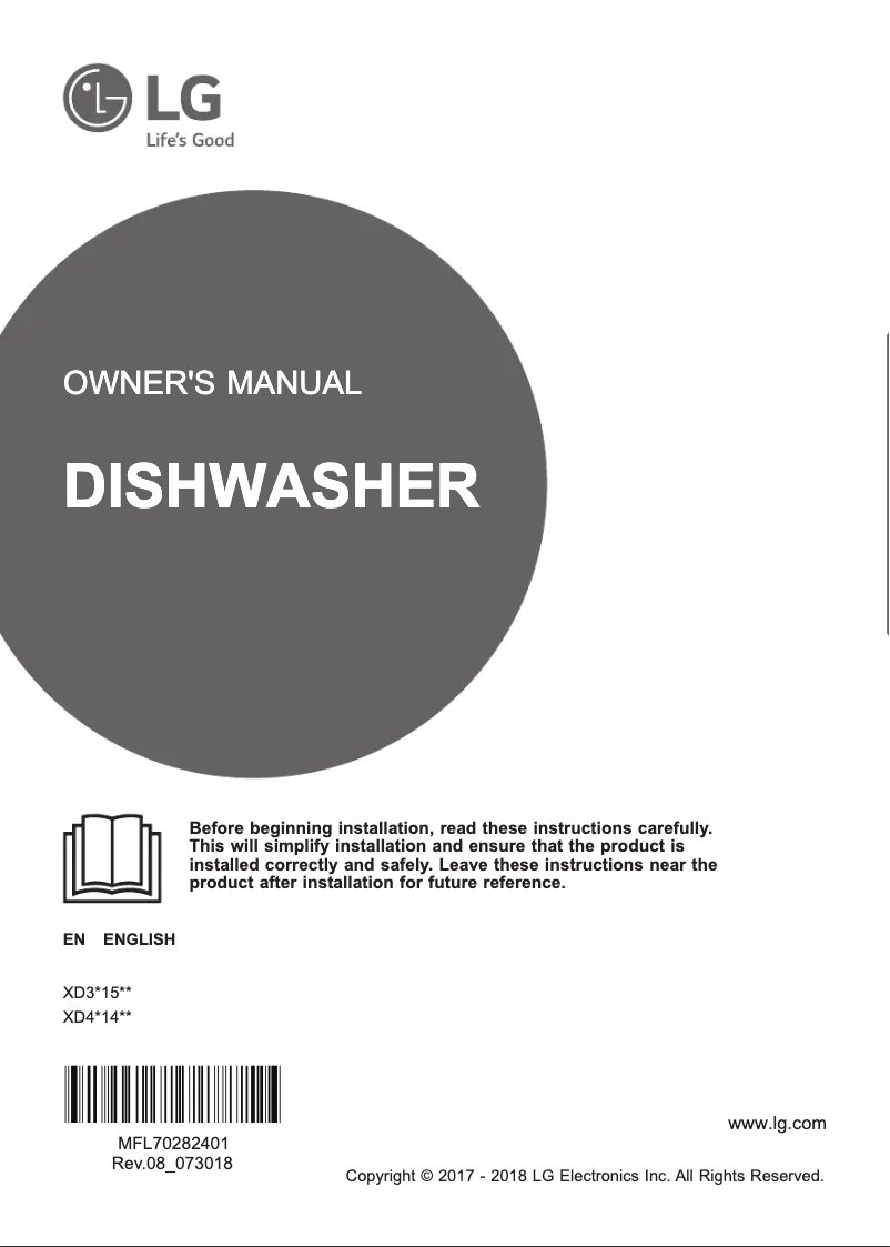 Imagen de la primera página del manual del dispositivo XD5B14WH