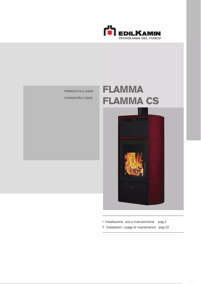 Page n°1 - Manuel utilisateur Edilkamin FLAMMA