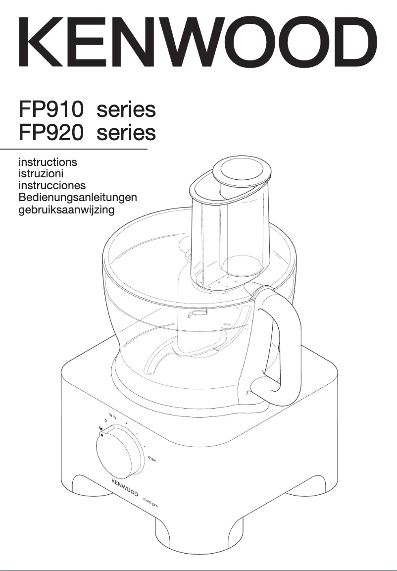 Page 1 de la notice Manuel utilisateur Kenwood Multipro Classic FPM920