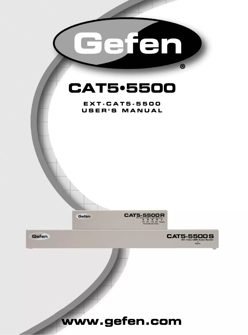 Page n°1 - Manuel utilisateur Gefen EXT-CAT5-5500
