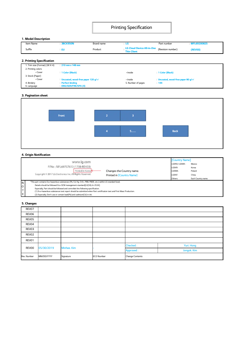 Página 1 del manual Manual de usuario LG 38CK950N