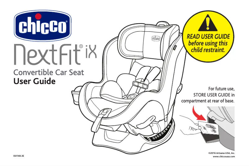 Page 1 de la notice Manuel utilisateur Chicco NextFit iX Zip