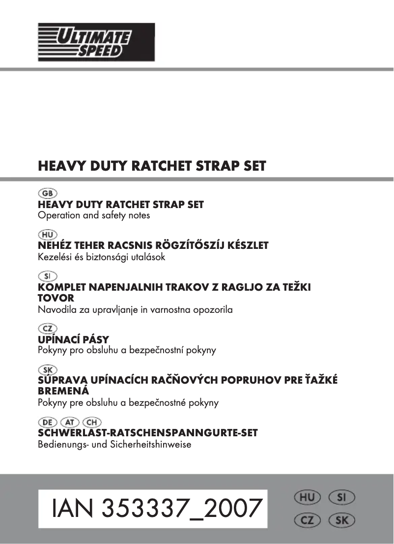 Página 1 del manual Manual de usuario Ultimate Speed HG07155