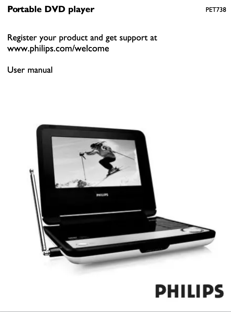 Page 1 de la notice Manuel utilisateur Philips PET738