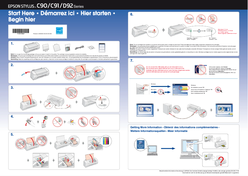 Image de la première page du manuel de l'appareil Stylus D92