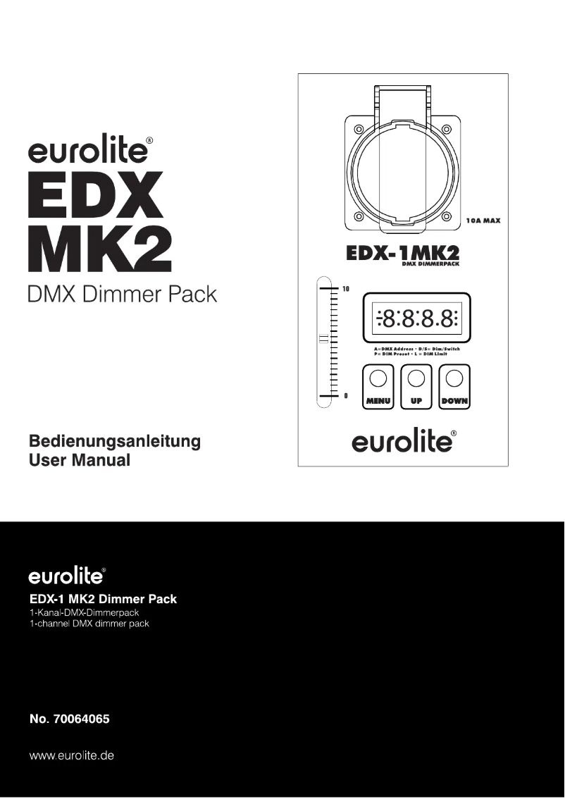Page 1 de la notice Manuel utilisateur Eurolite EDX-1 MK2