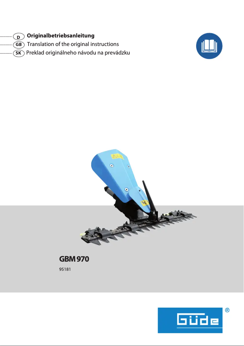 Page 1 de la notice Manuel utilisateur Güde GBM 970