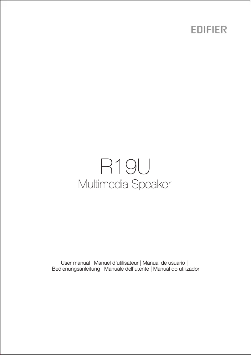 Page 1 de la notice Manuel utilisateur Edifier R19U