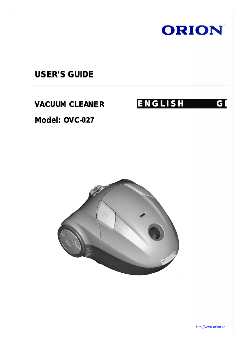 Página 1 del manual Manual de usuario Orion OVC-027