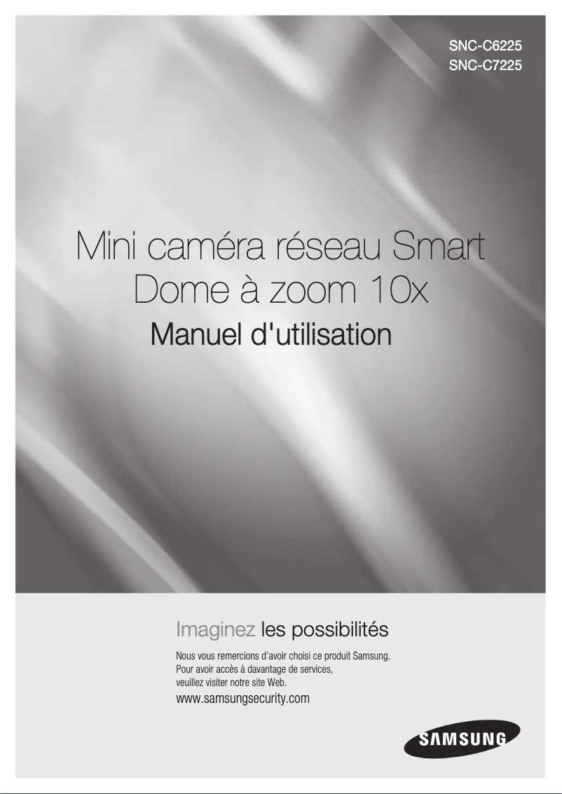 Page 1 de la notice Manuel utilisateur Samsung SNC-C7225P