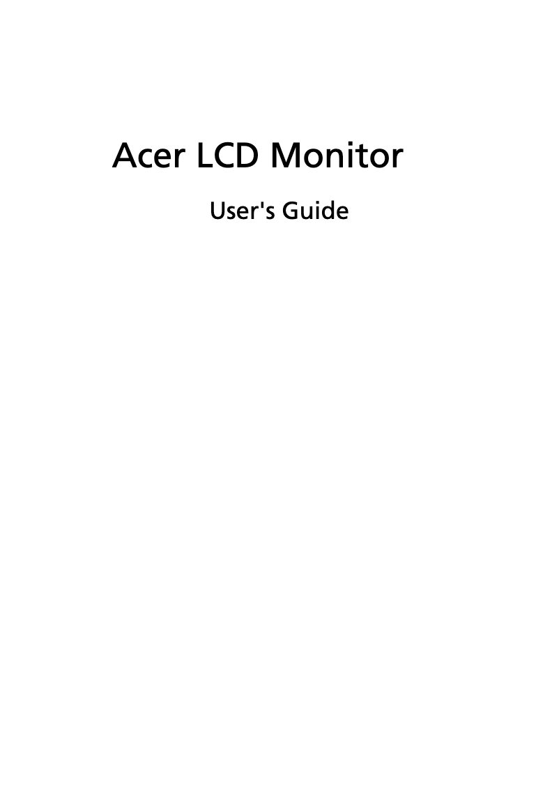 Page n°1 - Manuel utilisateur Acer UT220HQL