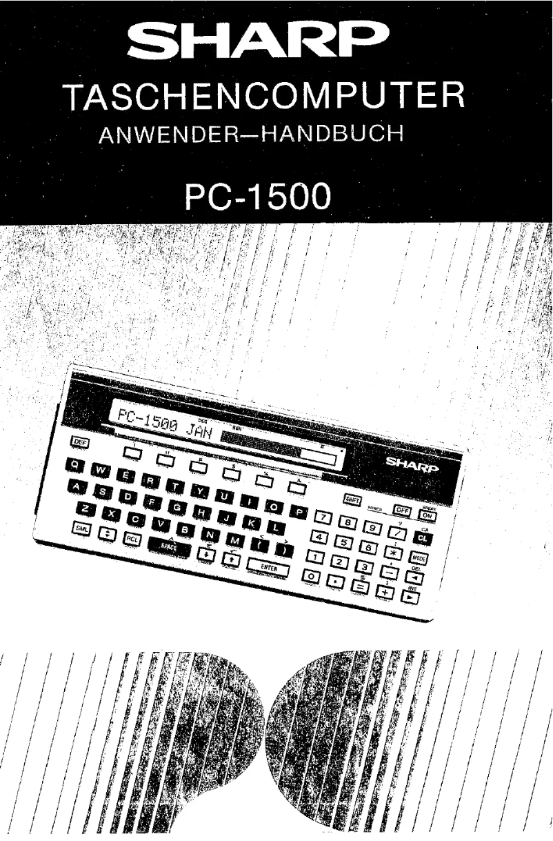 Page n°1 - Manuel utilisateur Sharp PC1500