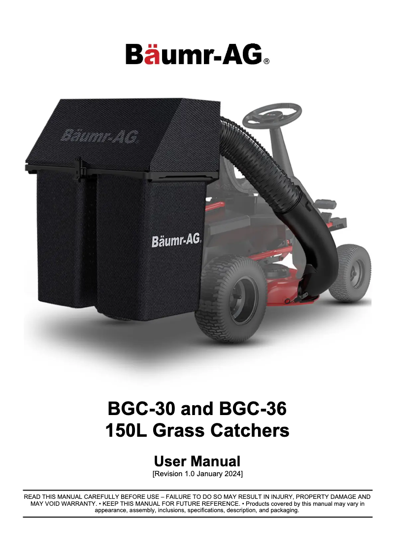 Page 1 de la notice Manuel utilisateur Baumr-AG BGC-30