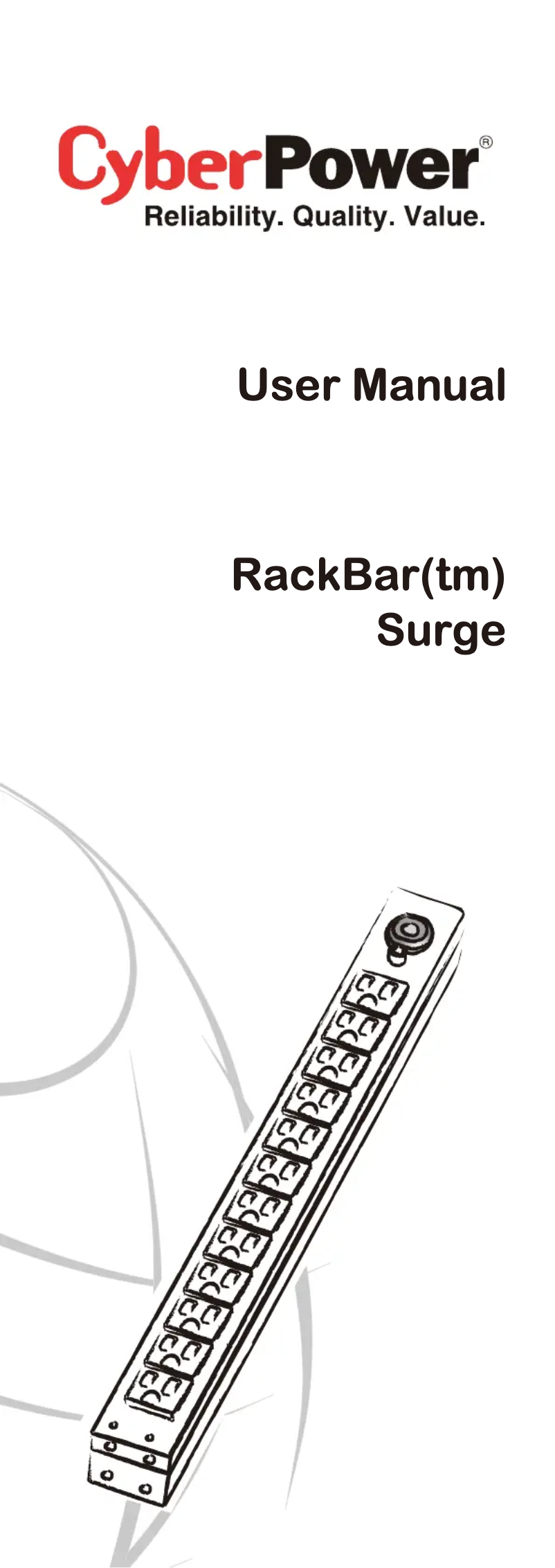 Imagen de la primera página del manual del dispositivo Rackbar RKBS15S4F12R