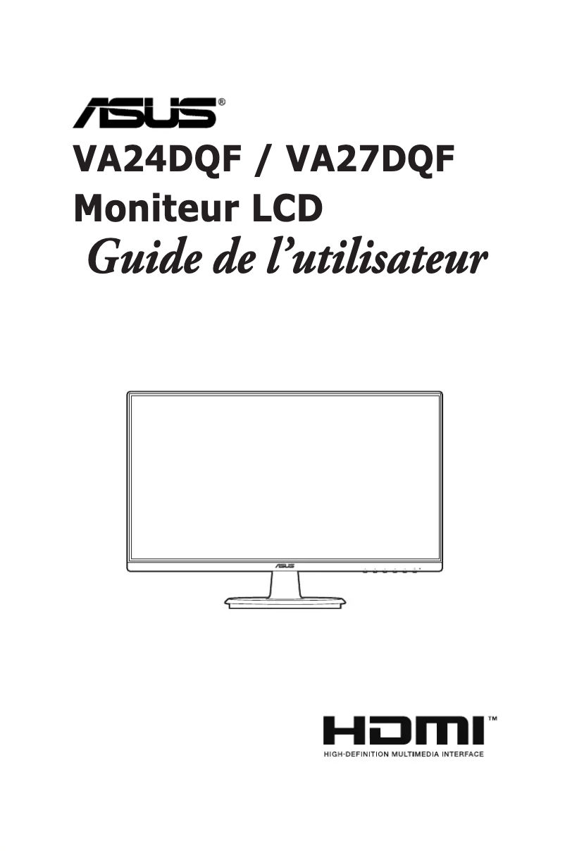 Page n°1 - Manuel utilisateur Asus VA27DQF
