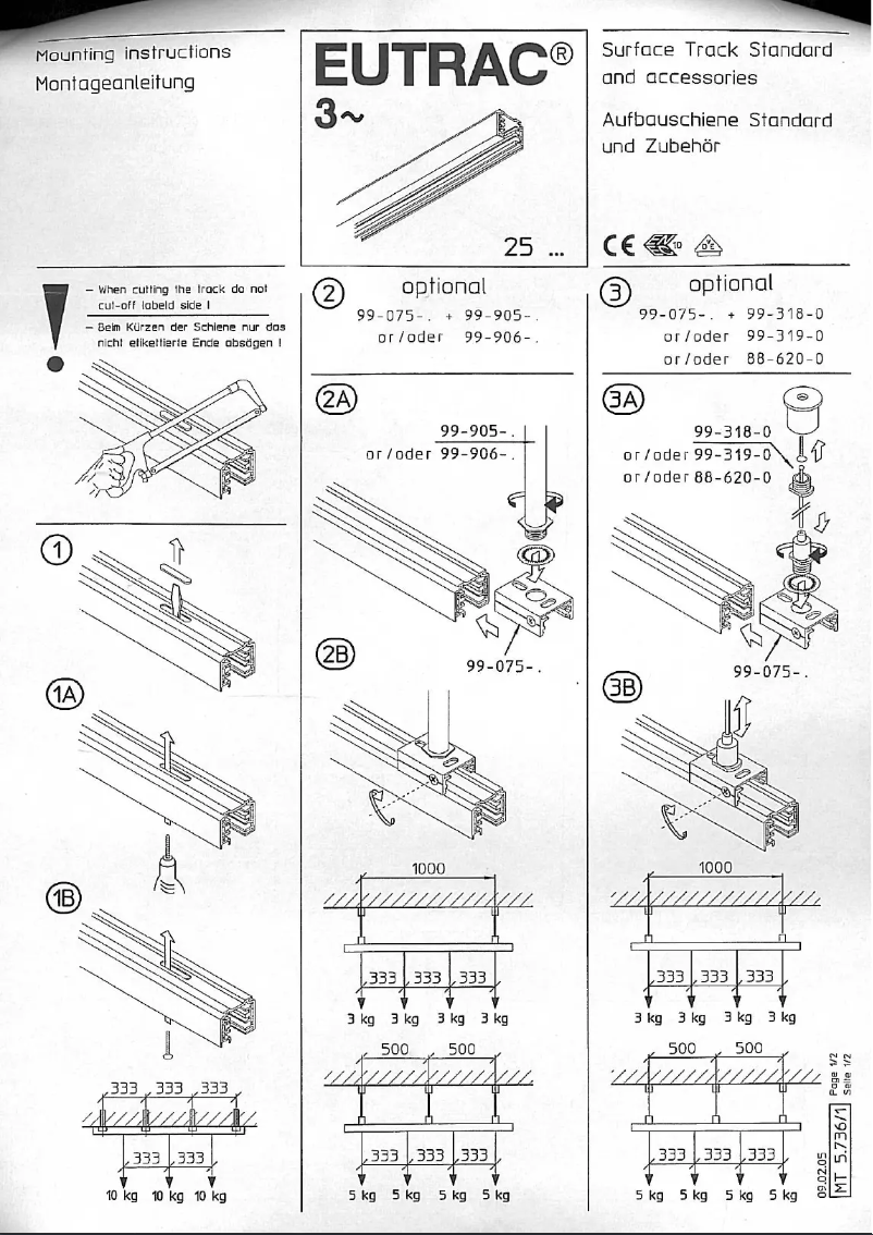 Page 1 de la notice Manuel utilisateur Eutrac 145100