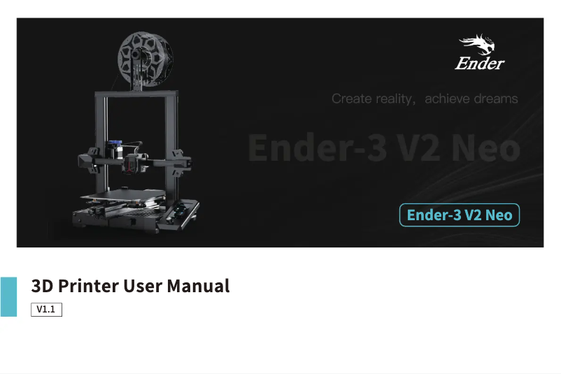 Page n°1 - Manuel utilisateur Creality Ender-3 V2 Neo
